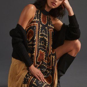 Farm Rio | Anthropologie Maxi Halter Dress | Size M